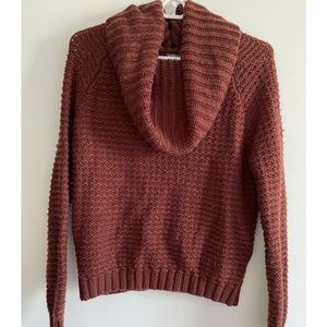 Long sleeve cardigan w/ turtleneck